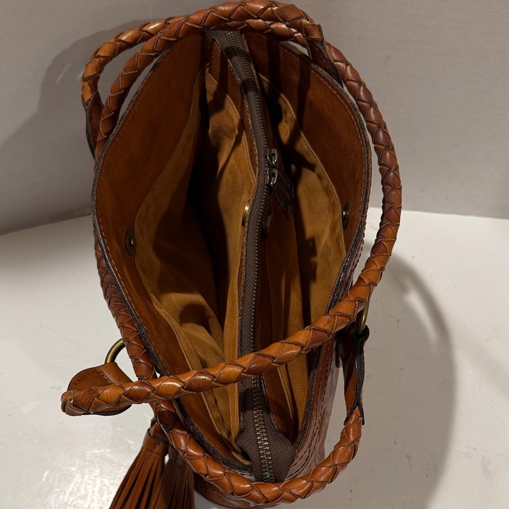 Patricia Nash Zamora Leather Tooled Tote Bag - Picture 16 of 16
